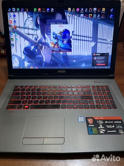 Игровой ноутбук msi gv72 7re