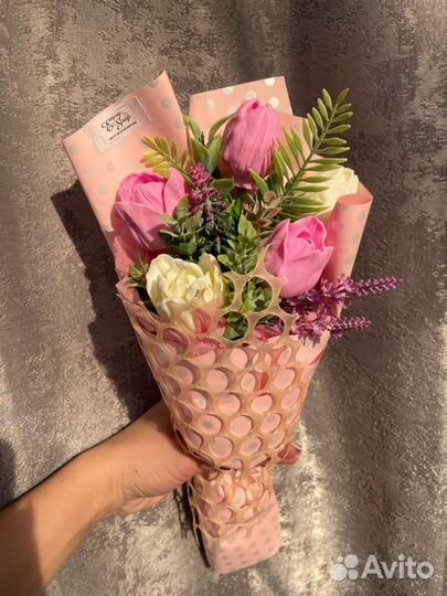 Букеты из мыло к 8 марта