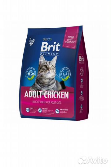Корм для кошек Brit Premiom с курицей 400гр