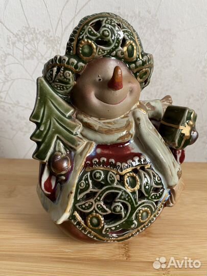 Подсвечник-снеговик