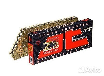 Сверхмощная цепь JTC 525 Z3 Gold Silver - 118 зв