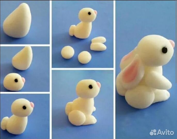 Белый пласти для лепки игрушек