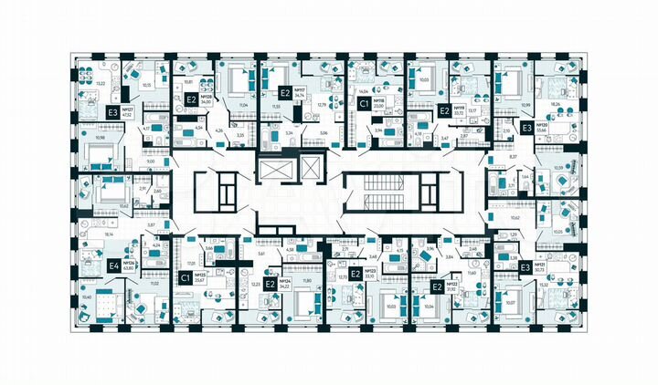 2-к. квартира, 55,7 м², 11/15 эт.