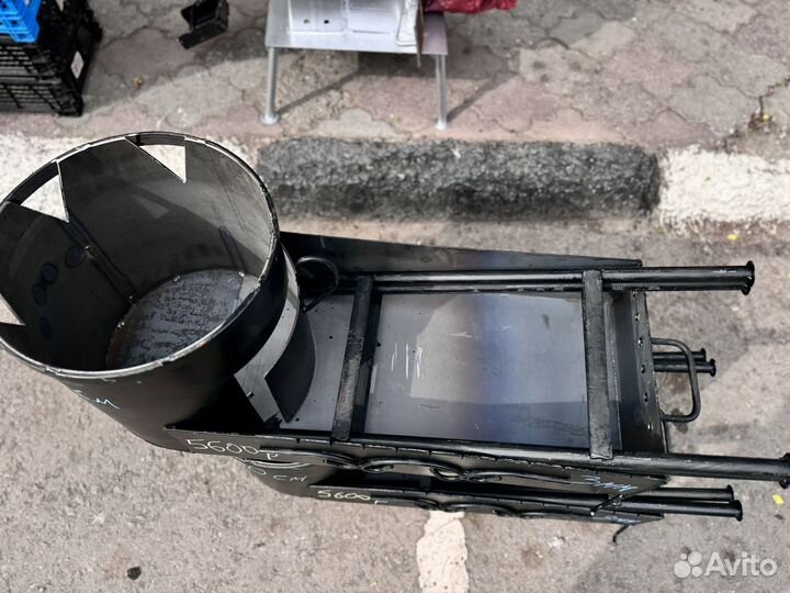 Мангал с печью под казан