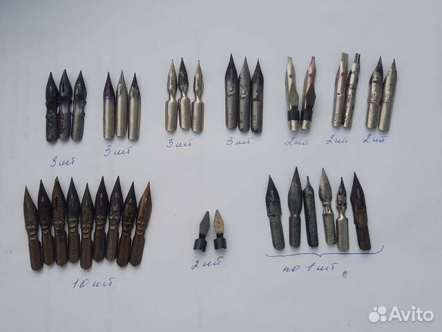 Перья для каллиграфии шрифтовые плакатные стальные