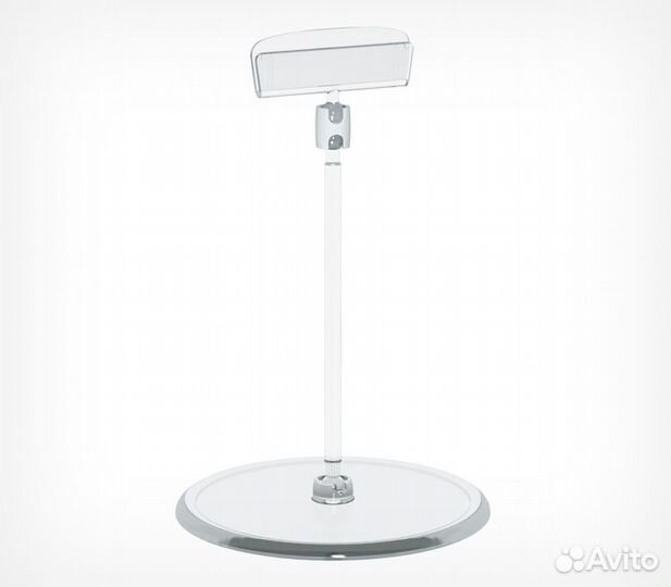 Шарнирный ценникодержатель на подставке прозрачный