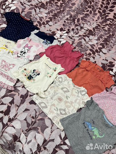 Летние вещи пакетом 74 80 на девочку