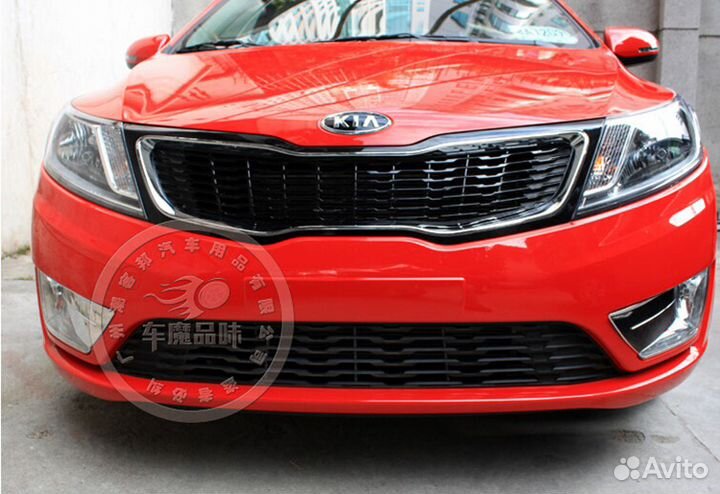 KIA RIO накладки на противотуманные фары хром