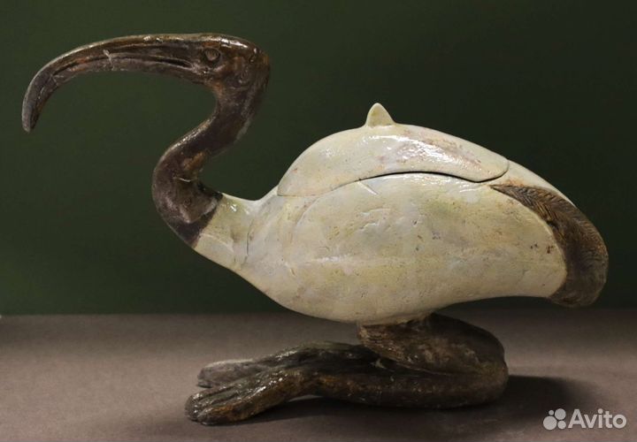 Керамика. Шкатулка. Священная птица Ибис