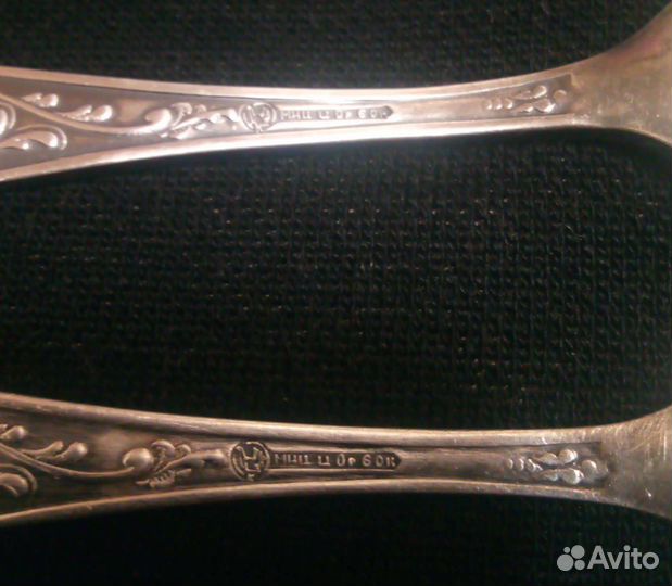 Ложки кофейные и десертные посеребреные СССР