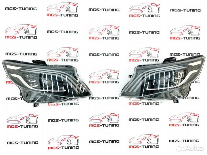 Передние фары V-class w447 стиль S-class w222 рест