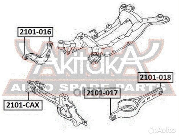 Сайлентблок заднего продольного рычага 2101CAX