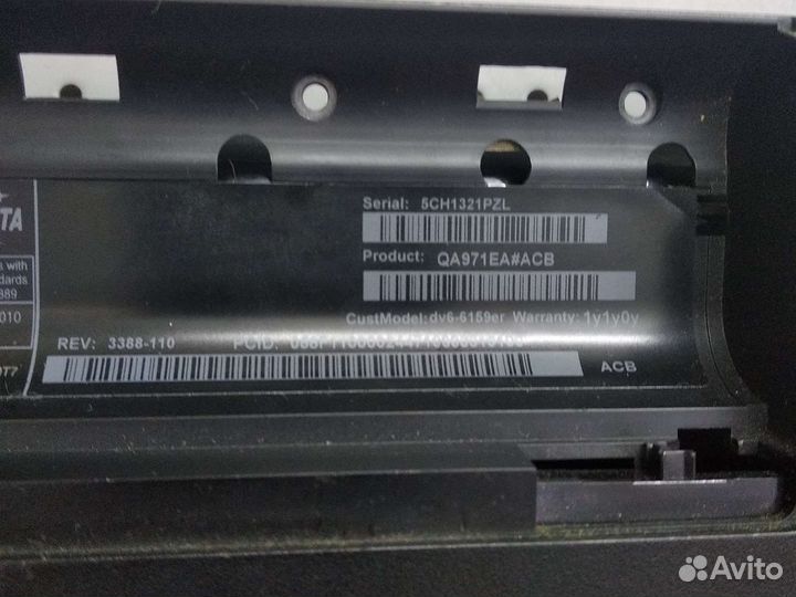 Hp pavilion dv6 6159 поддон