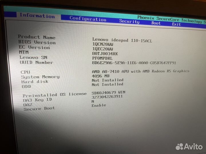 Материнская плата CG521 NM-A841 Lenovo 110-15ACL