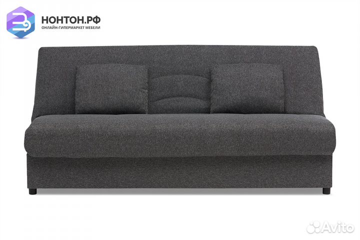 Диван книжка Ручеек рогожка серая