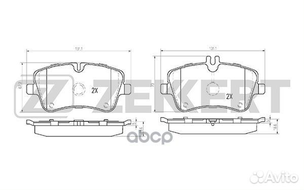 Колодки торм. диск. передн. MB C-Class (203) 00
