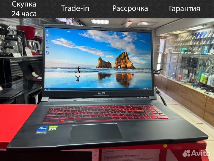 Ноутбук MSI i5 12 поколения 3050 Ti 144 Ghz