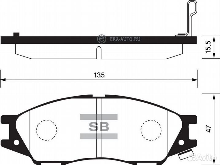 Sangsin brake SP1156 Колодки тормозные дисковые пе