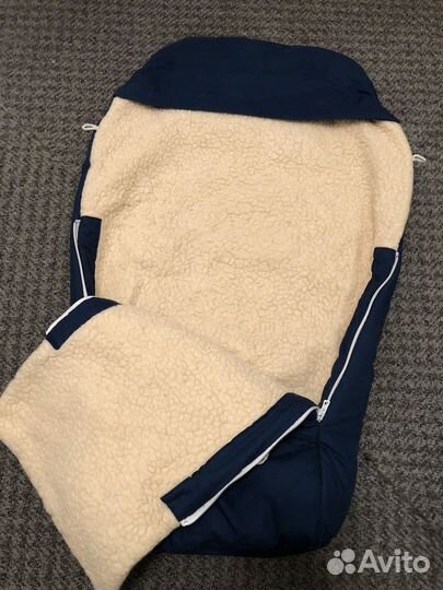 Зимний конверт в коляску на овчине