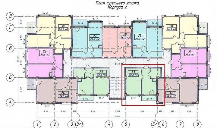 1-к. квартира, 33,5 м², 3/3 эт.