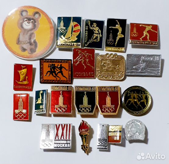 Советские значки олимпиада 80