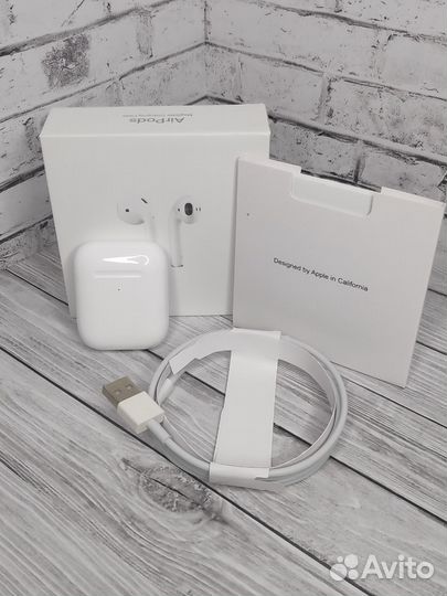 AirPods 2 Premium 1:1 Новые + Чехол подарок