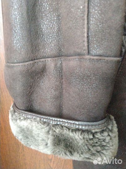 Дубленка мужская+ кепка кожа комплект турция