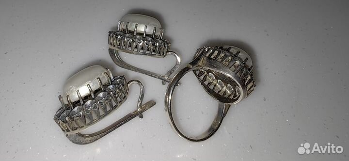 Набор серьги и кольцо