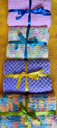 Детский плед вязаный