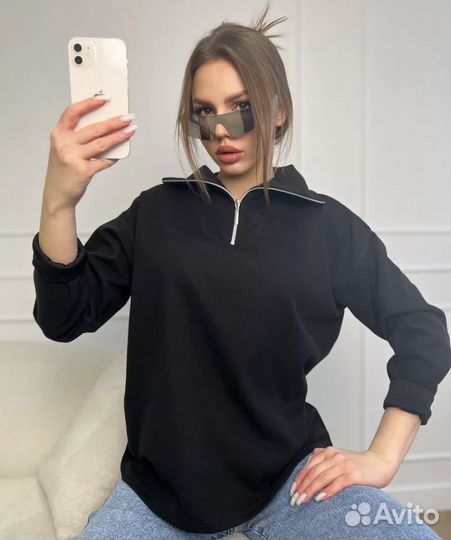 Кофта полузамок женская