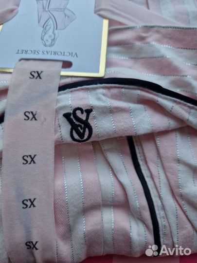 Пижама Victoria's Secret розовая полосатая XS,S