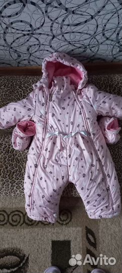 Зимний комбинезон трансформер для девочки
