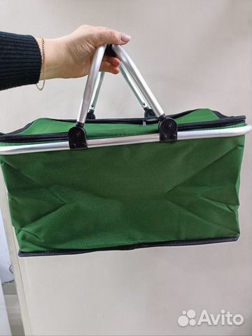 Термосумка холодильник складная на алюминиевом кар