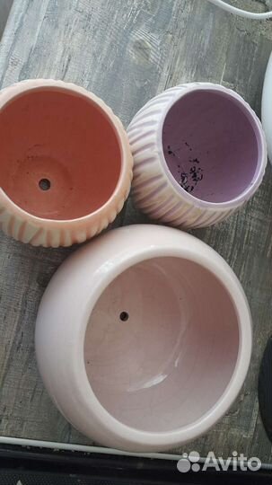Керамические горшки для цветов бу