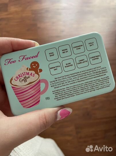 Палетка теней too faced
