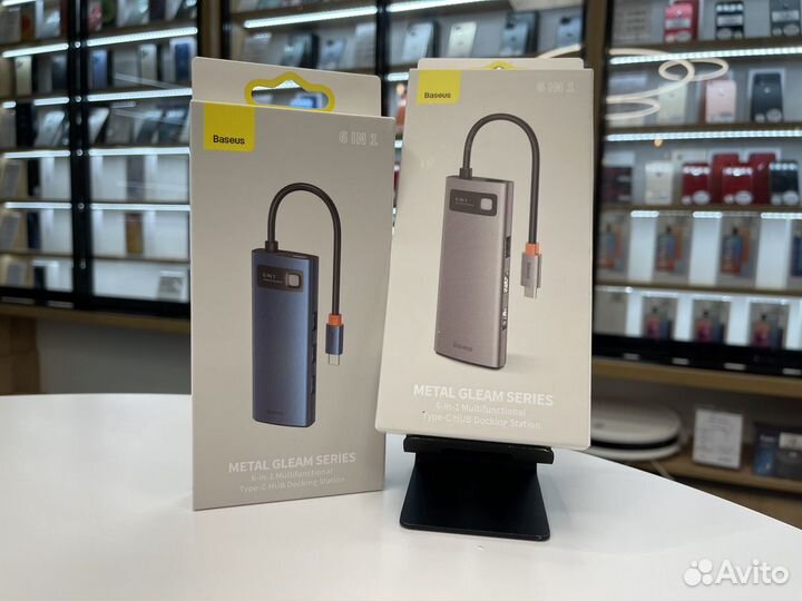 HUB Type-C Baseus Metal Gleam Series 6-in-1