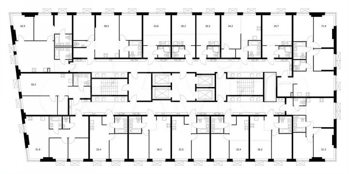 2-к. квартира, 58,5 м², 23/33 эт.