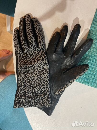 Перчатки женские кожаные размер 7