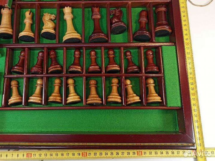 Шахматы Индия Стаунтон мореный дуб в ларце