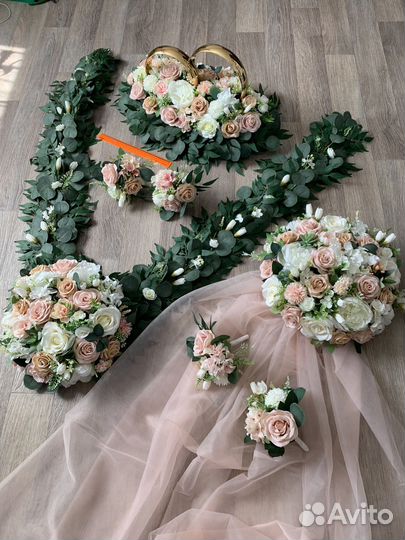 Кольца на свадебные машины, украшения прокат