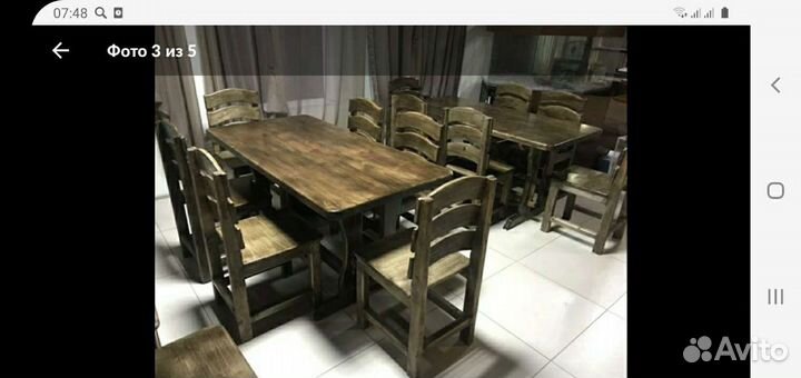Столы и лавки деревянные