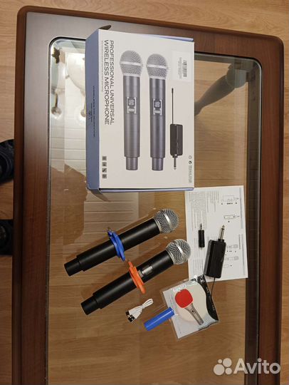 Микрофон для караоке беспроводной 2 штуки комплект
