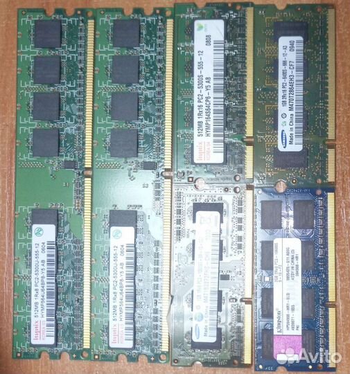So-dimm DDR2-512MB, 1gb, 2gb, DDR2 и ddr3