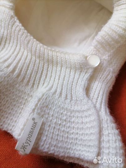 Шапка шлем для новорождённых Журавлики