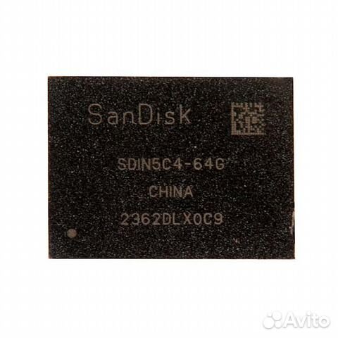 Микросхема emmc nand flash sandisk sdin5C4-64GB с
