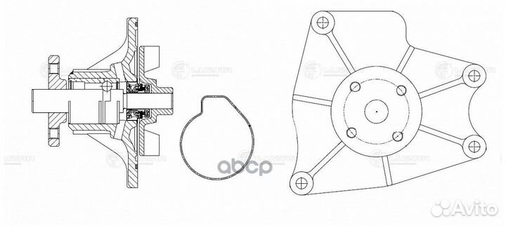 Насос водяной для а/м Mitsubishi Pajero (90) 2