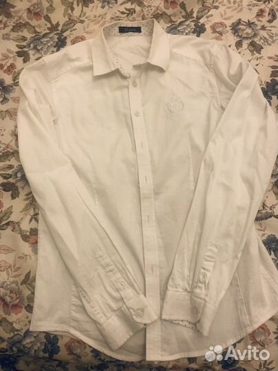 2 белых рубашки для мальчика 160 см