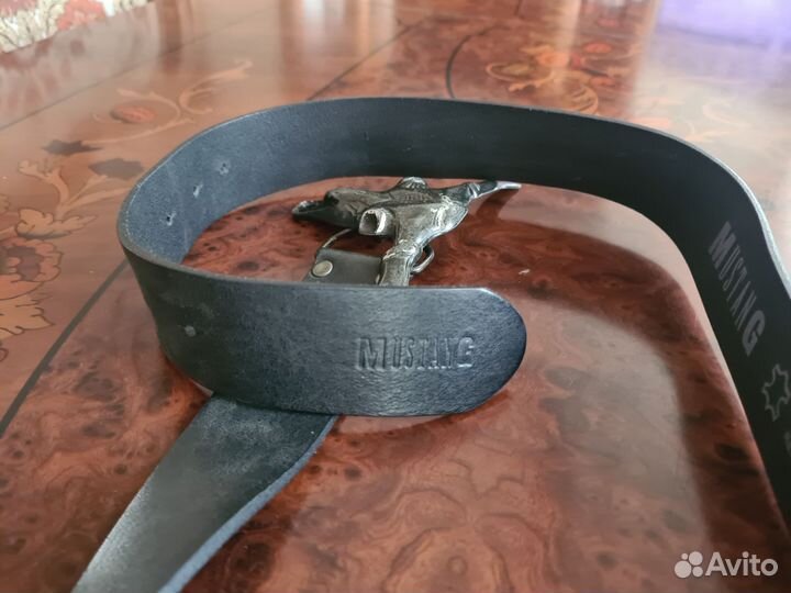 Мужской кожаный ремень Mustang