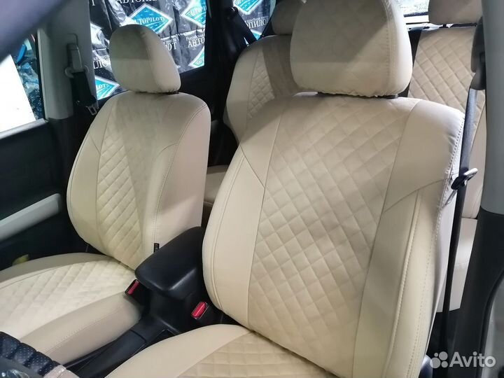 Чехлы экокожа Ромб на Nissan X-Trail T31 Автопилот