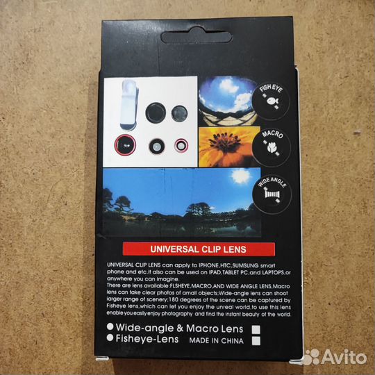 Объектив фишай для смартфона 3в1